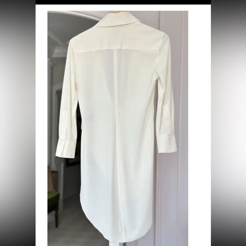 Norma Kamali Cream Asymmetrical Blouse - Picture 2 of 4